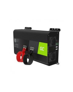 Green Cell Pro Invertteri autoon 12V – 230V, 1000W/2000W Puhdas siniaalto