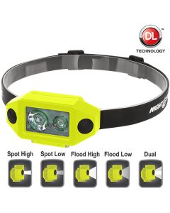 Nightstick XPP-5460GX ATEX-otsalamppu Dual-Light (200 lumenia) LED