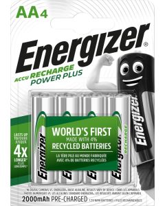 Energizer Recharge Power Plus AA / NH15 2000mAh paristot (4 kpl)