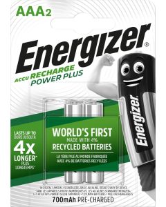 Energizer Recharge Power Plus AAA / HR03 700mAh Paristot - 2 kpl