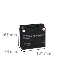 Multipower 12V - 18Ah (Käynnistysakku)