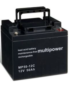 Multipower 12V - 50Ah Akku sähköajoneuvoon