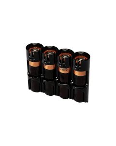 Powerpax Slimline AA paristonpidike, musta