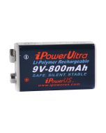 iPowerUS 9V 800mAh ladattava Li-polymer akku (1 kpl)