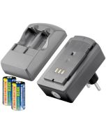 Paristolaturi sis. 2 kpl CR123A Ladattava paristo 3.0V 500mAh