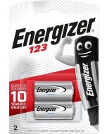 Energizer litium Foto/ Hälytys CR123 paristot (2 kpl. Pakkaus)
